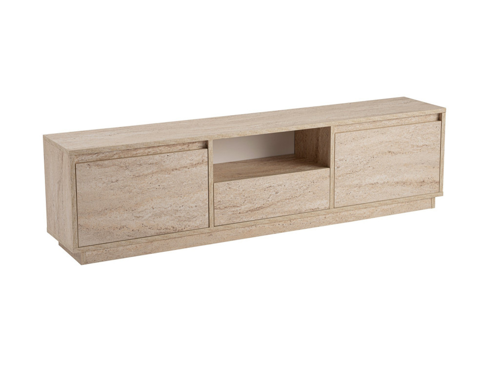Soporte de TV de madera "Vanguard" - 160 x 29 x 42 cm - Travertino