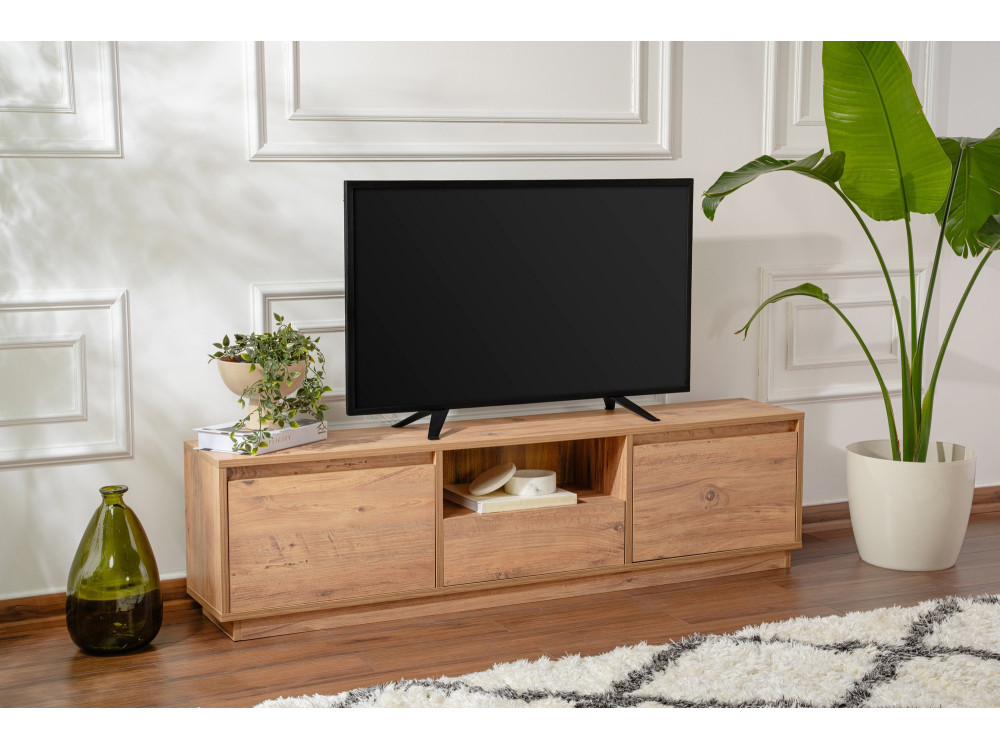 Soporte de TV de madera "Vanguard" - 160 x 29 x 42 cm - Pino Atlántico