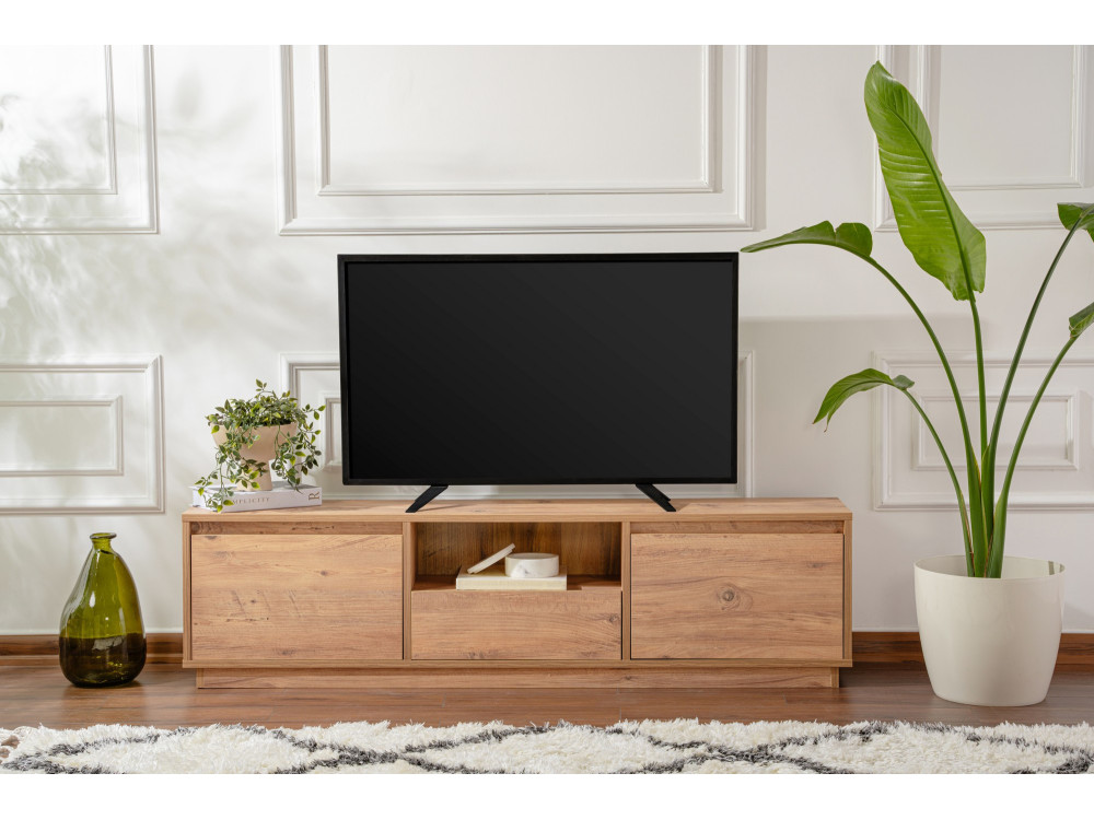 Soporte de TV de madera "Vanguard" - 160 x 29 x 42 cm - Pino Atlántico