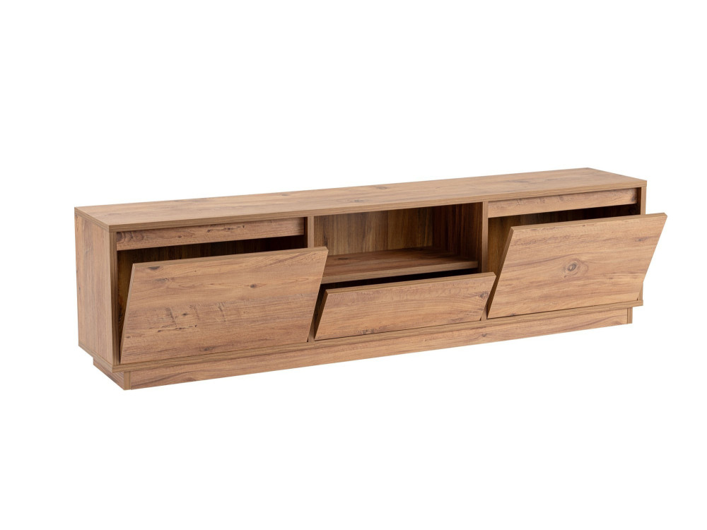 Soporte de TV de madera "Vanguard" - 160 x 29 x 42 cm - Pino Atlántico