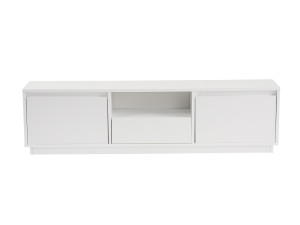 Soporte de TV de madera "Vanguard" - 160 x 29 x 42 cm - Blanco natural