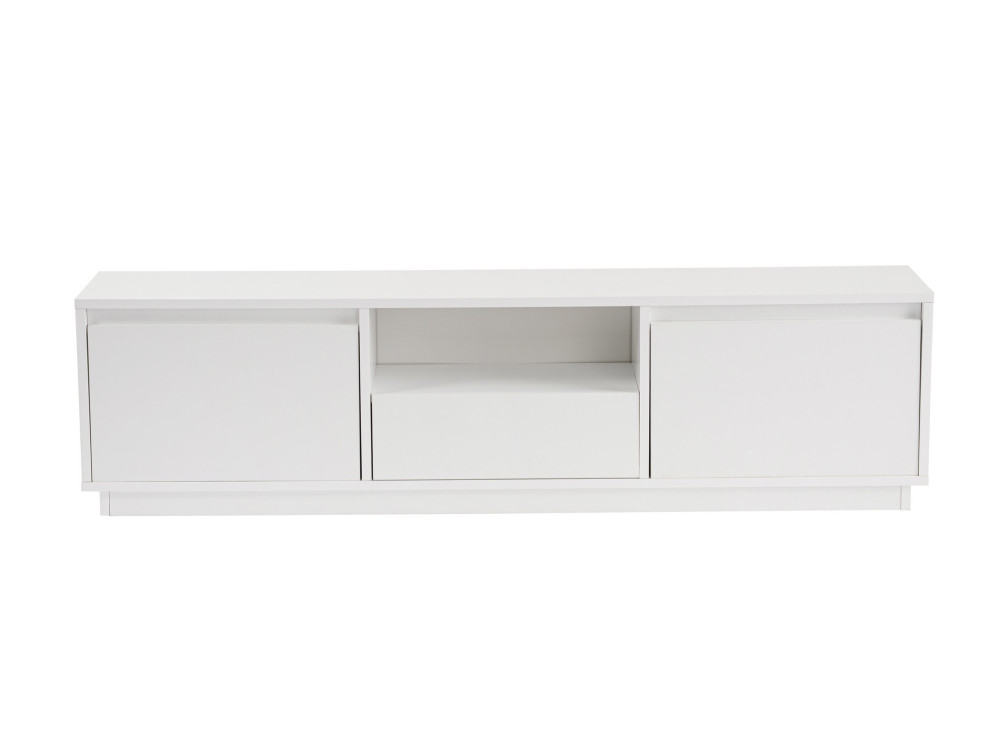 Soporte de TV de madera "Vanguard" - 160 x 29 x 42 cm - Blanco natural