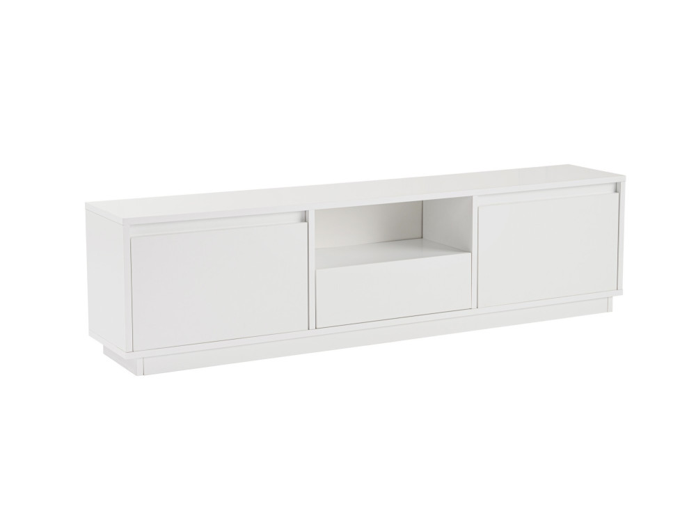 Soporte de TV de madera "Vanguard" - 160 x 29 x 42 cm - Blanco natural