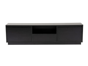 Soporte de TV de madera "Vanguard" 160 x 30 x 42 cm - Madera negra