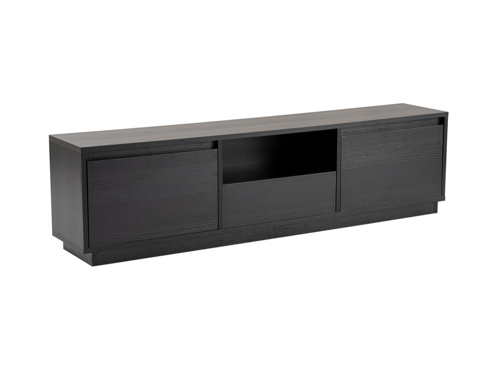 Soporte de TV de madera "Vanguard" 160 x 30 x 42 cm - Madera negra