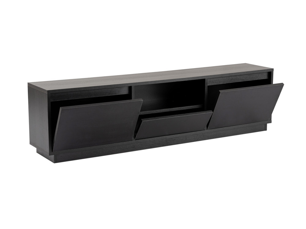 Soporte de TV de madera "Vanguard" 160 x 30 x 42 cm - Madera negra