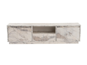 Soporte de TV de madera "Vanguard" 160 x 30 x 42 cm - mármol Freesia