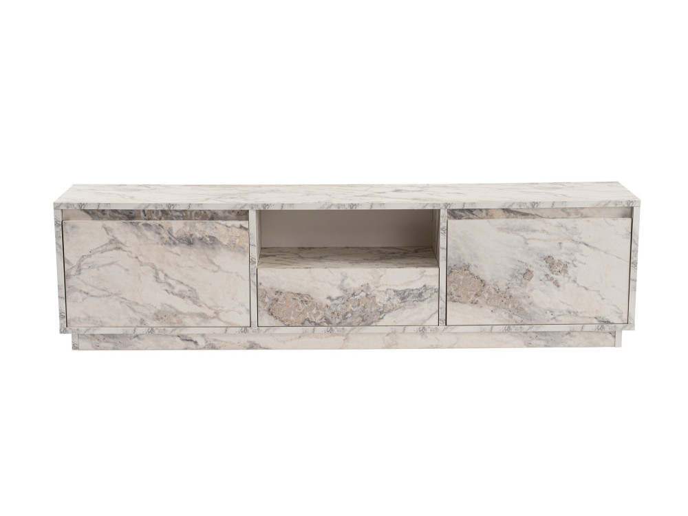 Soporte de TV de madera "Vanguard" 160 x 30 x 42 cm - mármol Freesia
