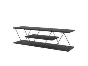Soporte de TV de madera "April" - 120 x 30 x 33 cm - Gris antracita