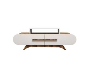 Mueble TV de madera "Rose" - 145 x 36 x 49 cm - Blanco