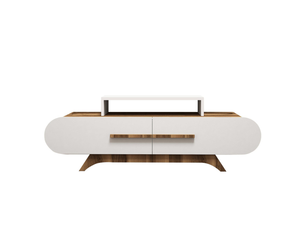 Mueble TV de madera "Rose" - 145 x 36 x 49 cm - Blanco