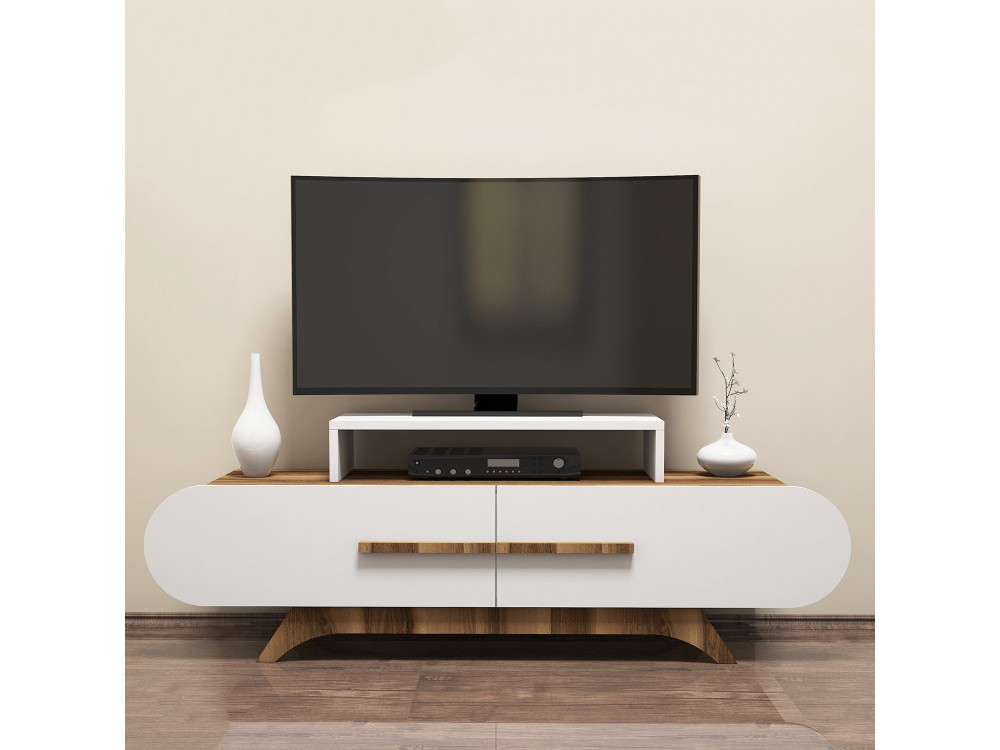 Mueble TV de madera "Rose" - 145 x 36 x 49 cm - Blanco