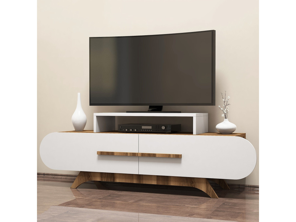 Mueble TV de madera "Rose" - 145 x 36 x 49 cm - Blanco