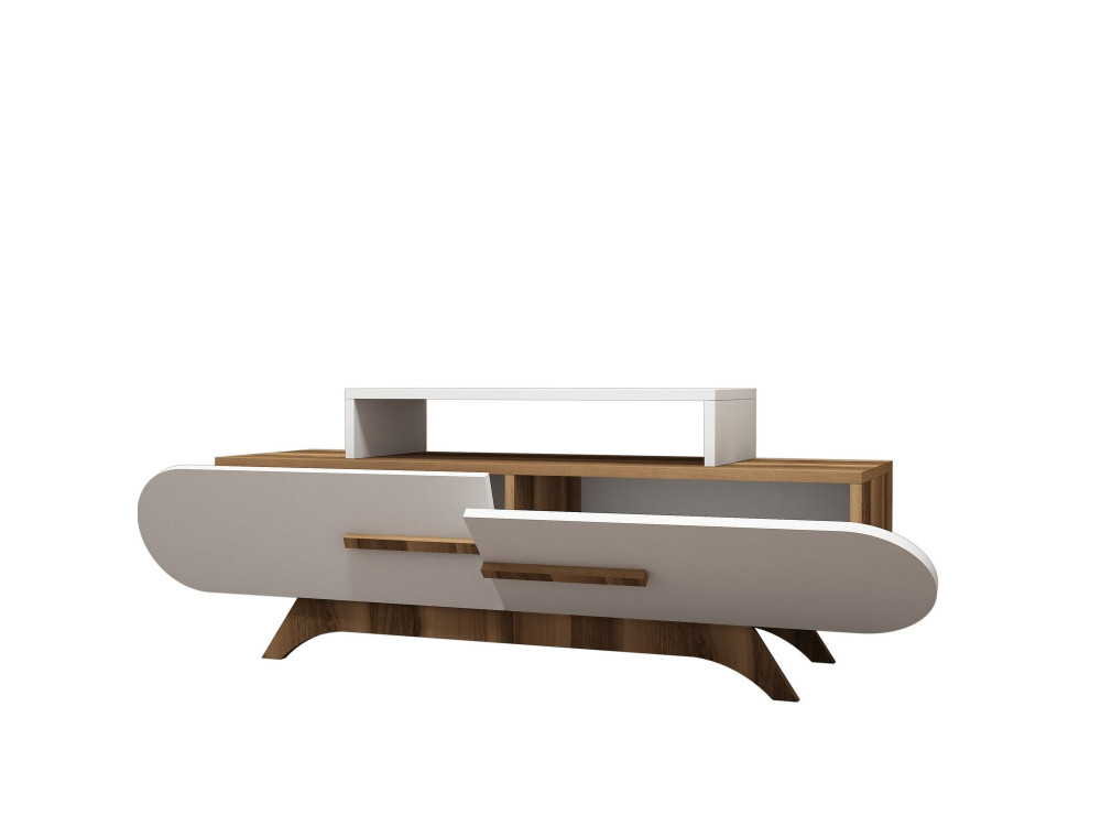 Mueble TV de madera "Rose" - 145 x 36 x 49 cm - Blanco