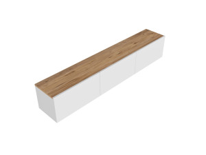 Soporte de TV de madera "West" - 150 x 32 x 30 cm - Pino blanco atlántico