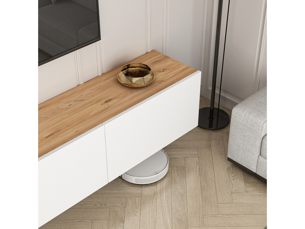 Soporte de TV de madera "West" - 150 x 32 x 30 cm - Pino blanco atlántico