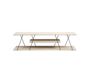Soporte de TV de madera "Canaz" - 120 x 30 x 33 cm - Beige