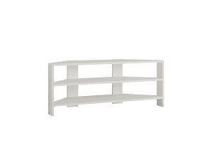 Soporte de TV de madera "ThalesCorner" - 110 x 36 x 45 cm - Blanco