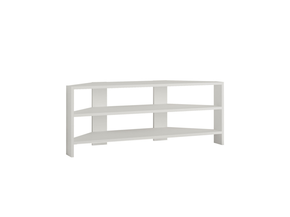 Soporte de TV de madera "ThalesCorner" - 110 x 36 x 45 cm - Blanco