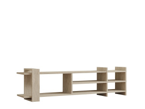 Soporte de TV de madera "Zeyna" - 156 x 29 x 40 cm - Travertino
