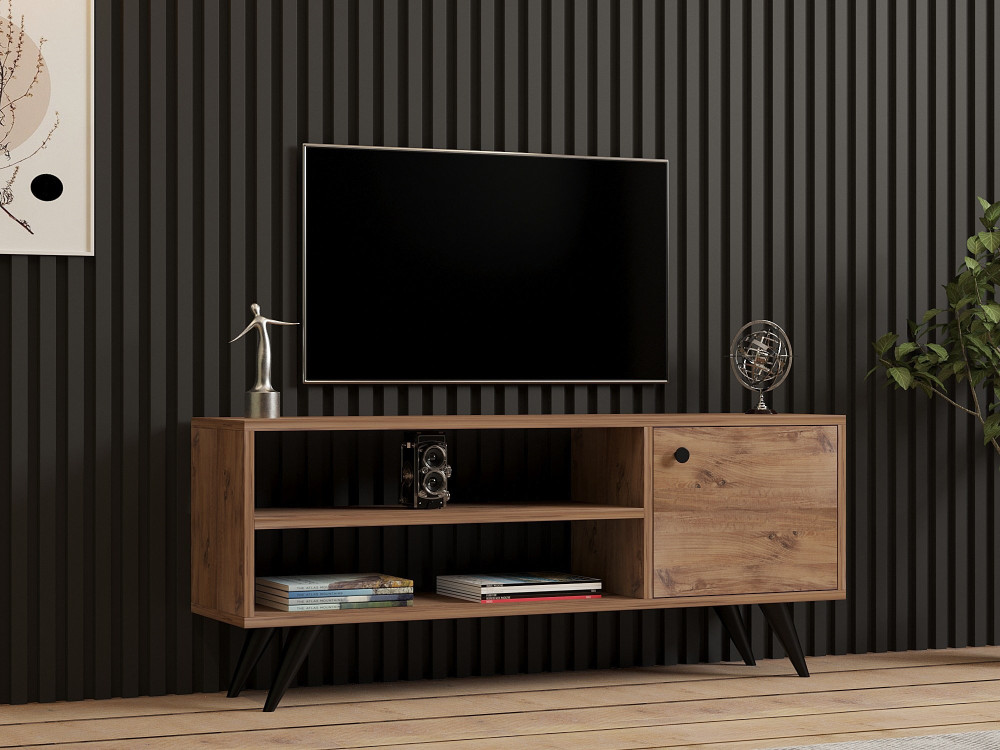 Soporte de TV de madera "Jena" - 120 x 29 x 50 cm - Pino Atlántico