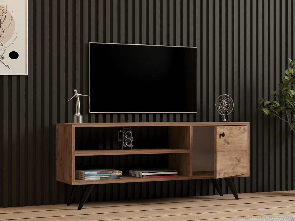 Soporte de TV de madera "Jena" - 120 x 29 x 50 cm - Pino Atlántico
