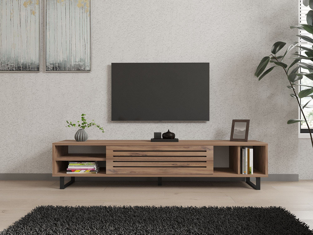 Soporte de TV de madera "Safir" 160 x 40 x 35 cm - Pino Atlántico