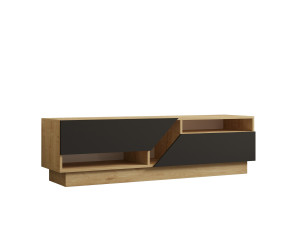 Soporte de TV de madera "Yaprak" - 160 x 40 x 45 cm - Saphir, Antracita