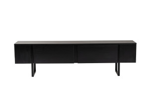 Soporte de TV de madera "Serenity" - 180 x 29 x 50 cm - Negro
