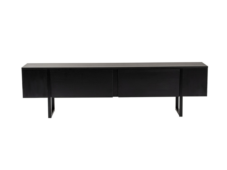 Soporte de TV de madera "Serenity" - 180 x 29 x 50 cm - Negro