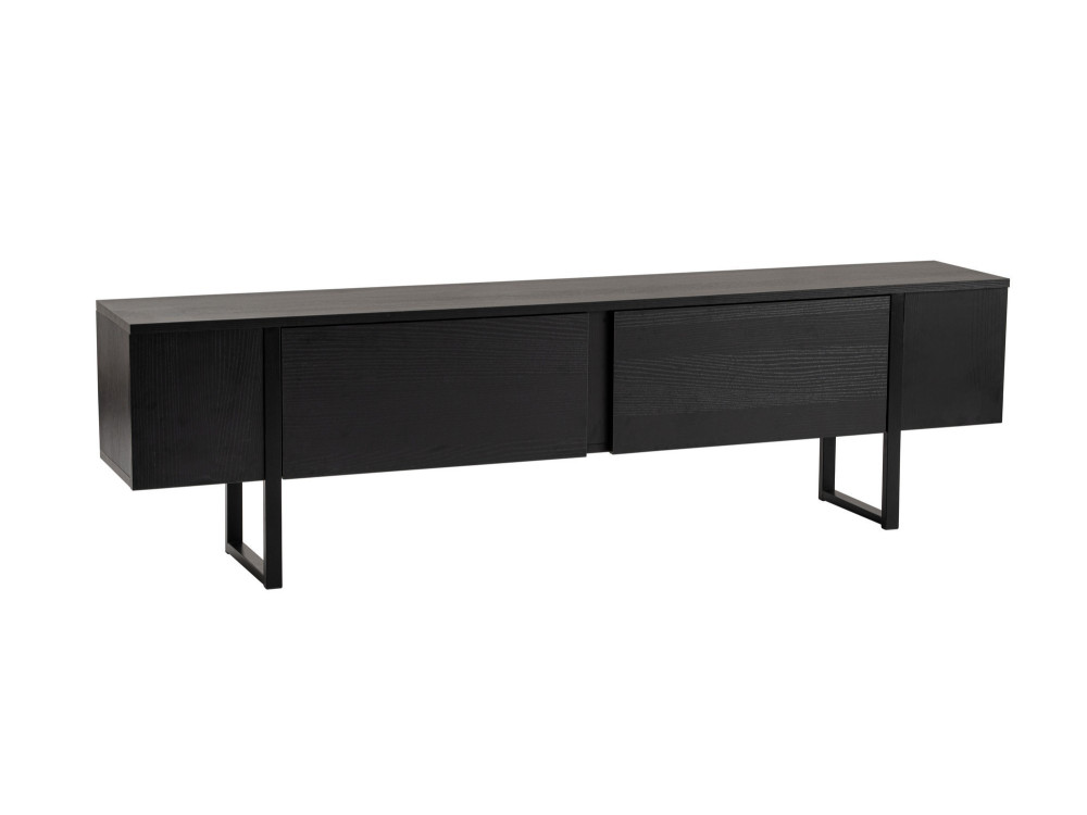Soporte de TV de madera "Serenity" - 180 x 29 x 50 cm - Negro