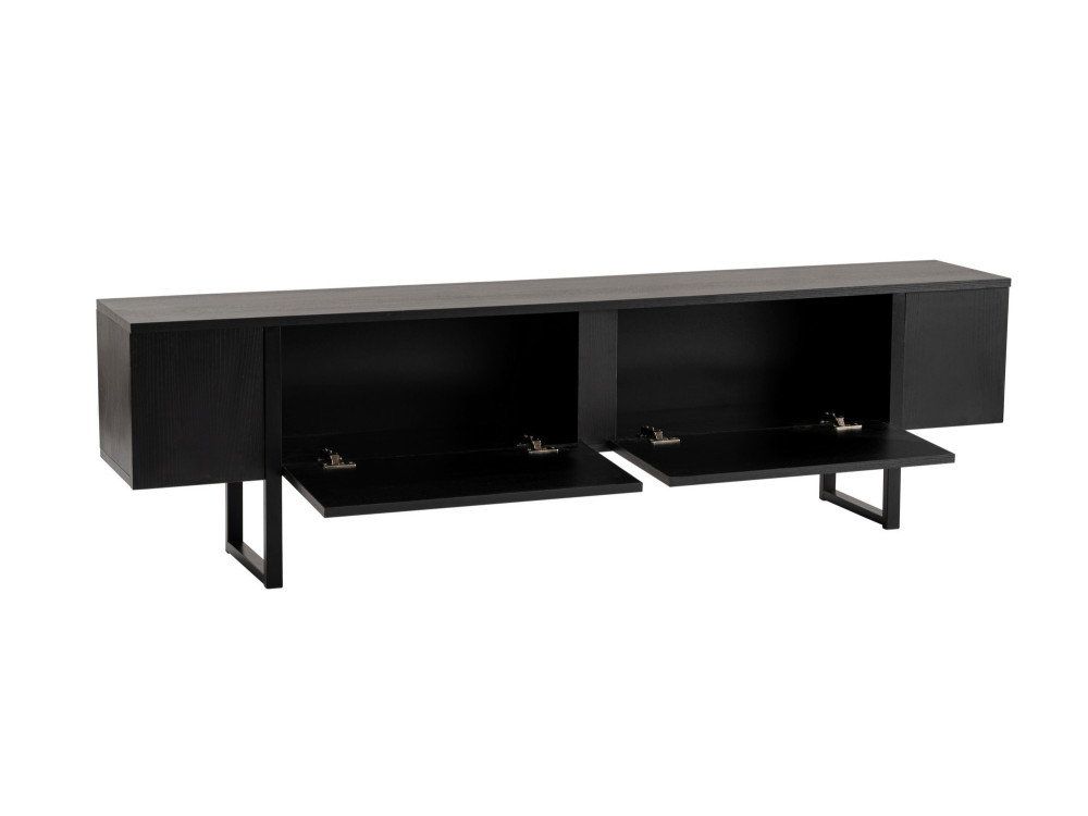 Soporte de TV de madera "Serenity" - 180 x 29 x 50 cm - Negro