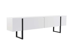 Mueble TV de madera "Serenity" 180 x 30 x 45 cm - Blanco