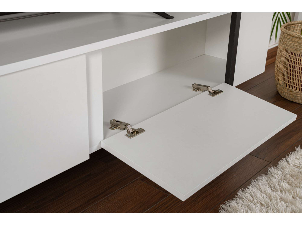 Mueble TV de madera "Serenity" 180 x 30 x 45 cm - Blanco