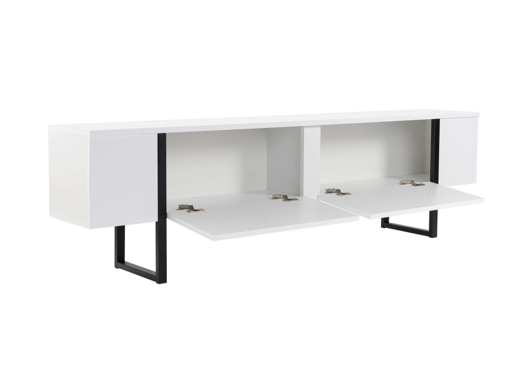 Mueble TV de madera "Serenity" 180 x 30 x 45 cm - Blanco