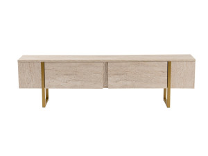 Mueble TV de madera "Serenity" 180 x 30 x 50 cm - Travertino