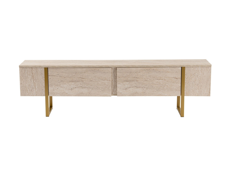Mueble TV de madera "Serenity" 180 x 30 x 50 cm - Travertino