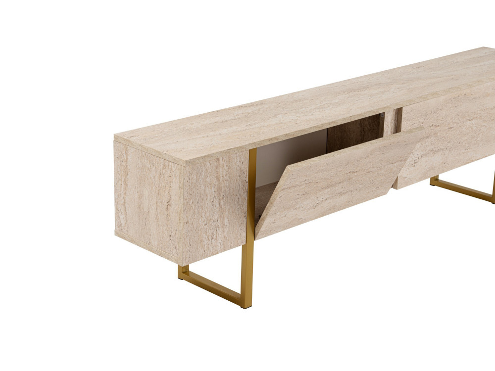 Mueble TV de madera "Serenity" 180 x 30 x 50 cm - Travertino