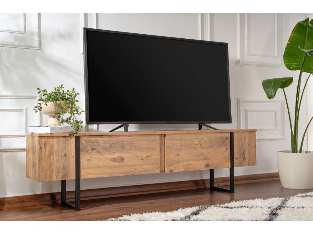 Mueble TV de madera "Serenity" 180 x 30 x 50 cm - Pino Atlántico