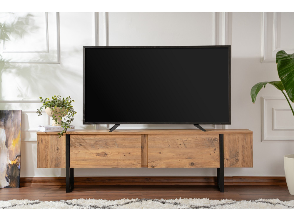 Mueble TV de madera "Serenity" 180 x 30 x 50 cm - Pino Atlántico