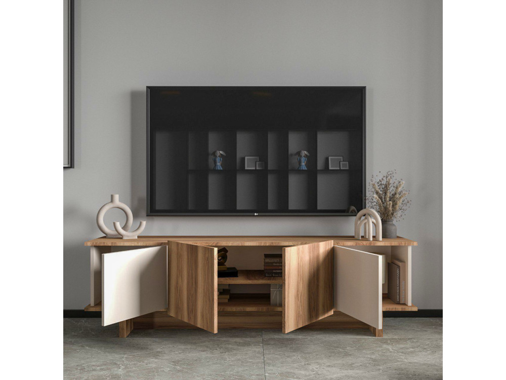 Soporte de TV de madera "Diana" 180 x 33 x 50 cm - Beige