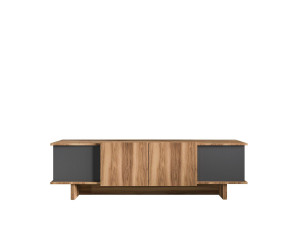 Mueble TV de madera "Diana" 180 x 33 x 50 cm - Antracita