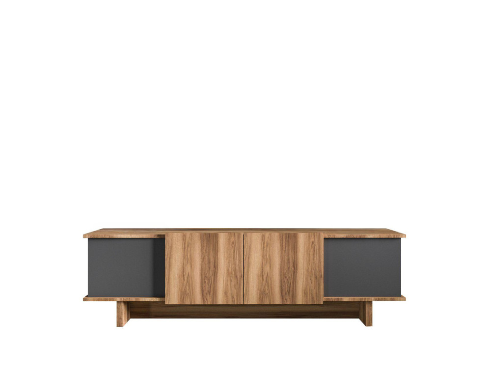 Mueble TV de madera "Diana" 180 x 33 x 50 cm - Antracita