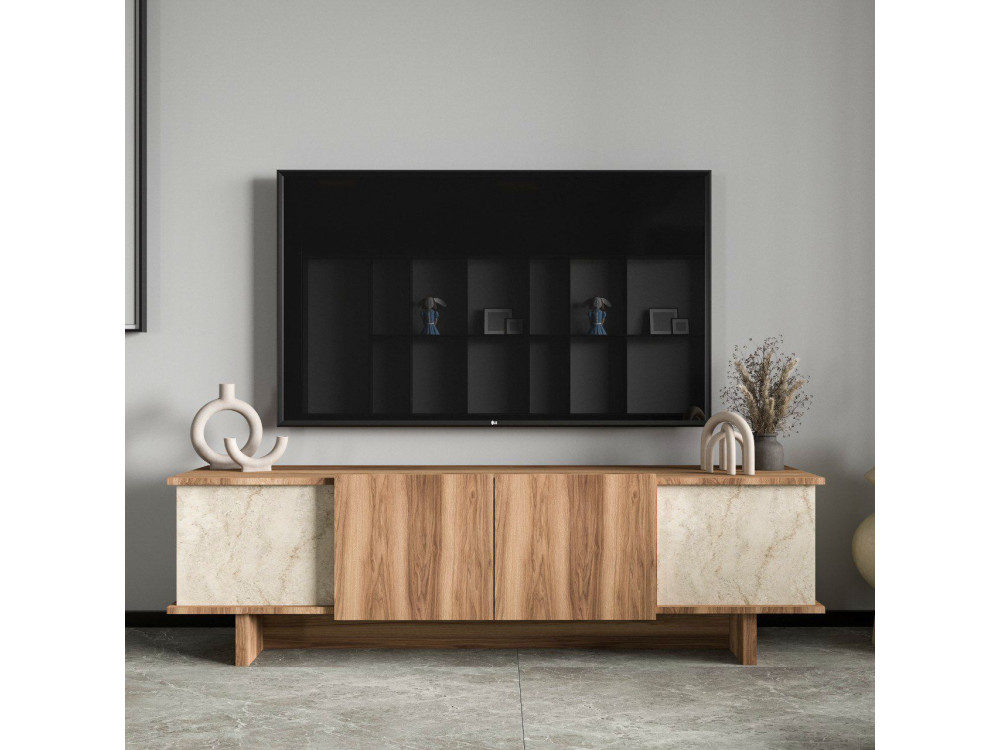 Soporte de TV de madera "Diana" 180 x 33 x 50 cm - Travertino