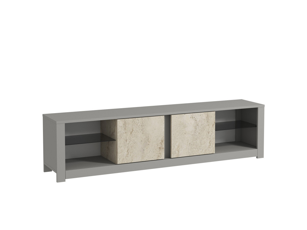 Soporte de TV de madera "Aydos" 180 x 35 x 45 cm - Gris
