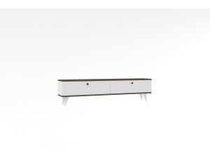 Soporte de TV de madera "Parlak" - 160 x 25 x 40 cm - Blanco