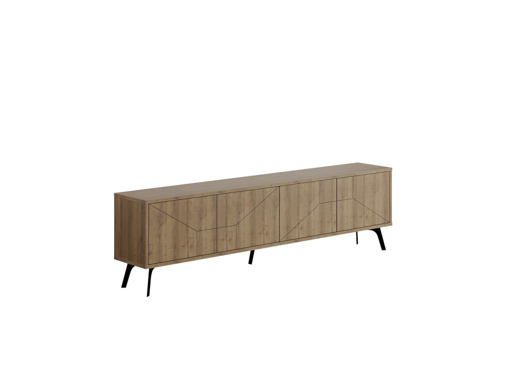 Soporte de TV de madera "Dune" - 180 x 29 x 50 cm - Marrón