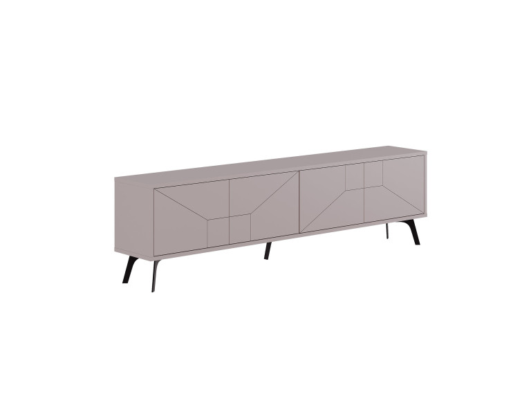 Soporte de TV de madera "Dune" - 180 x 29 x 50 cm - Marrón moca claro