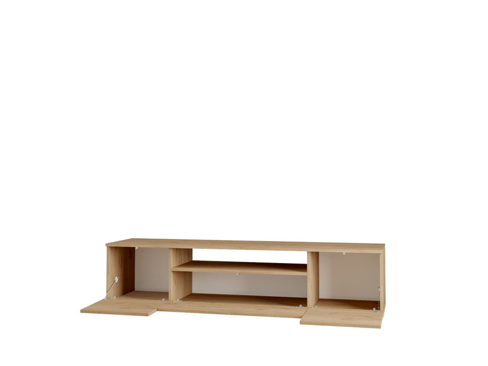 Soporte de TV de madera "Rowen" - 180 x 44 x 44 cm - Marrón