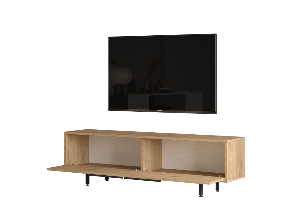 Soporte de TV de madera "Calvin" - 160 x 35 x 45 cm - Marrón